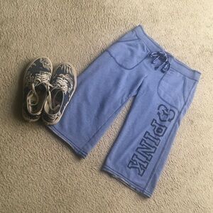 PINK-VS/BLUE-WIDE LEG CROPPED JOGGERS